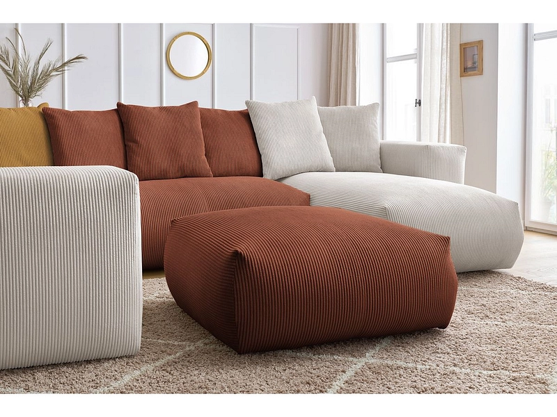 Panorama-Ecksofa mit Hocker BOBOCHIC VOLTAIRE