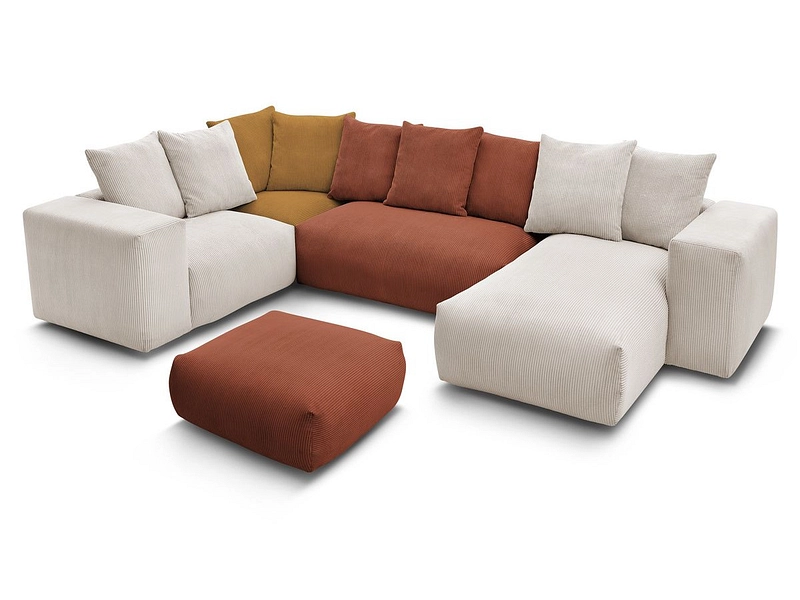 Panorama-Ecksofa mit Hocker BOBOCHIC VOLTAIRE