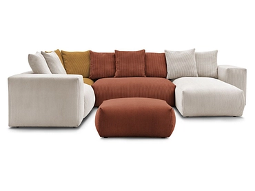 Panorama-Ecksofa mit Hocker BOBOCHIC VOLTAIRE