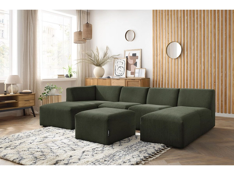 Panorama-Ecksofa mit Hocker BOBOCHIC GUSTAVE