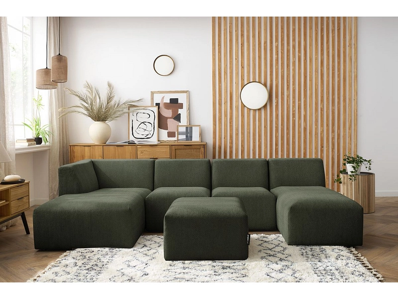 Panorama-Ecksofa mit Hocker BOBOCHIC GUSTAVE