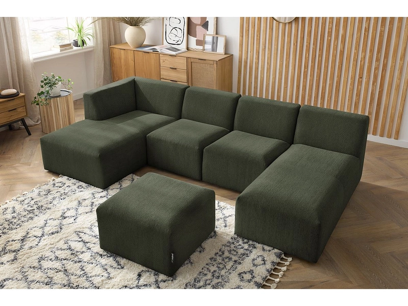 Panorama-Ecksofa mit Hocker BOBOCHIC GUSTAVE