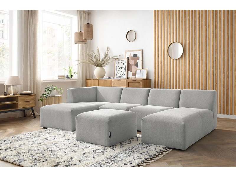 Panorama-Ecksofa mit Hocker BOBOCHIC GUSTAVE