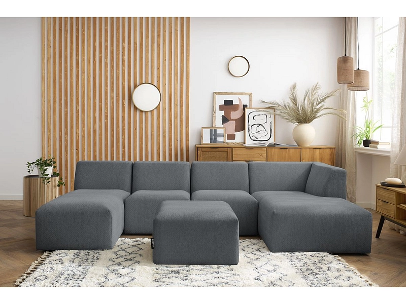 Panorama-Ecksofa mit Hocker BOBOCHIC GUSTAVE