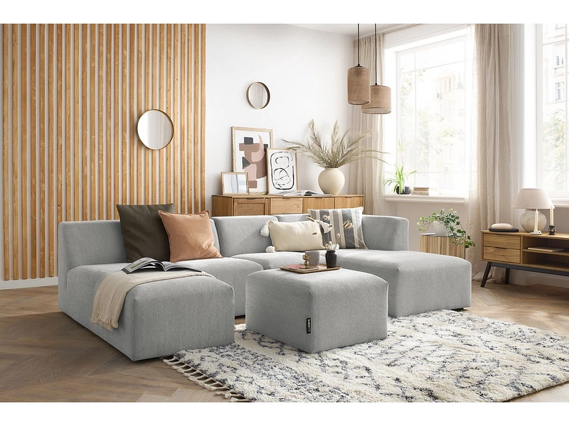 Panorama-Ecksofa mit Hocker BOBOCHIC GUSTAVE