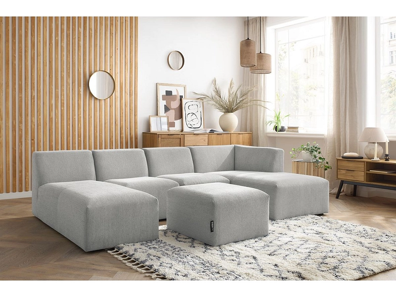 Panorama-Ecksofa mit Hocker BOBOCHIC GUSTAVE