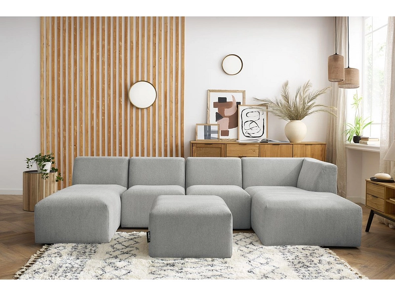 Panorama-Ecksofa mit Hocker BOBOCHIC GUSTAVE