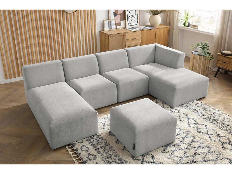 Panorama-Ecksofa mit Hocker BOBOCHIC GUSTAVE