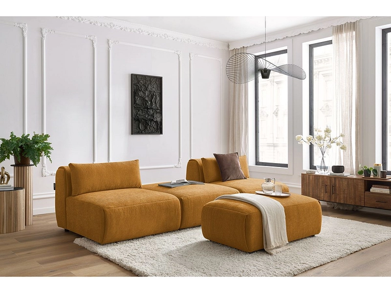 3er Sofa mit Hocker BOBOCHIC JEANNE