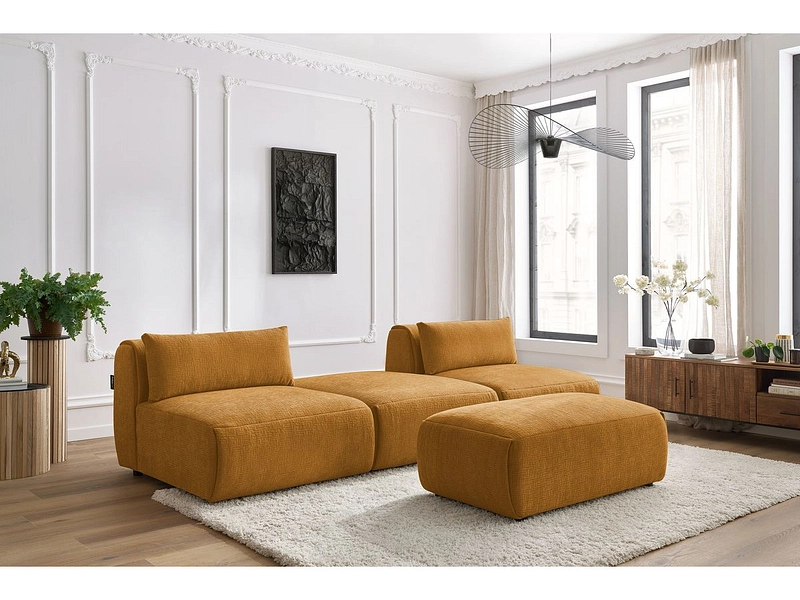 3er Sofa mit Hocker BOBOCHIC JEANNE