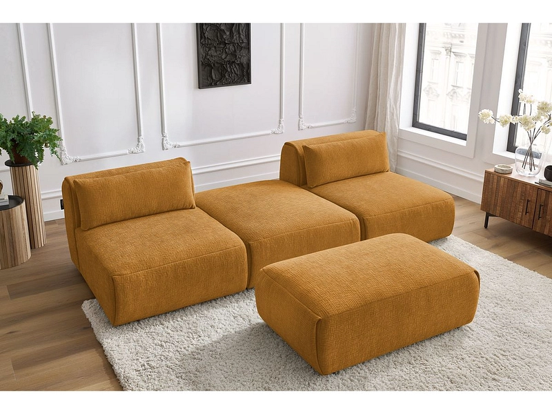 3er Sofa mit Hocker BOBOCHIC JEANNE