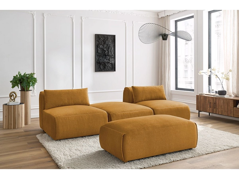 3er Sofa mit Hocker BOBOCHIC JEANNE