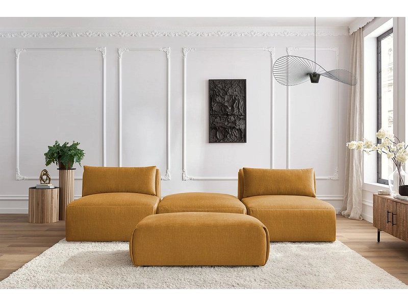 3er Sofa mit Hocker BOBOCHIC JEANNE