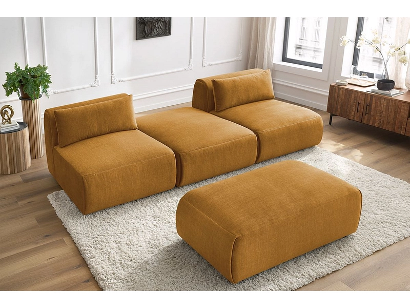 3er Sofa mit Hocker BOBOCHIC JEANNE