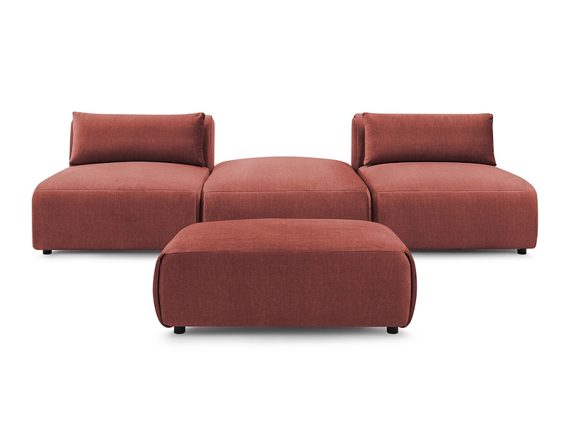 3er Sofa mit Hocker BOBOCHIC JEANNE