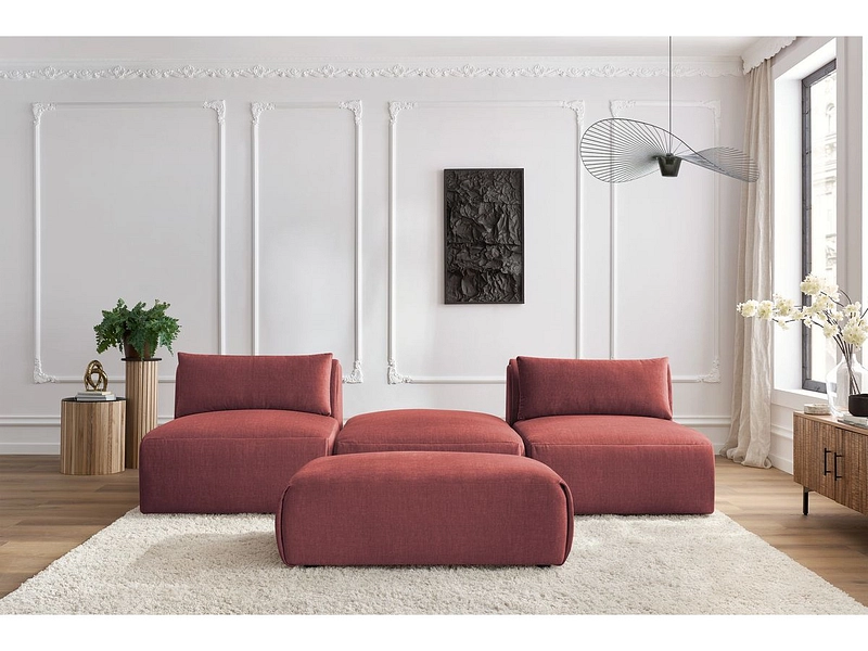 3er Sofa mit Hocker BOBOCHIC JEANNE