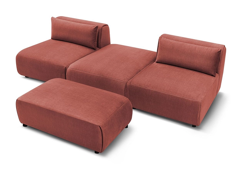 3er Sofa mit Hocker BOBOCHIC JEANNE