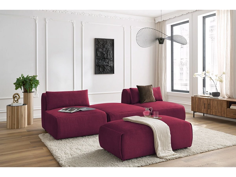 3er Sofa mit Hocker BOBOCHIC JEANNE