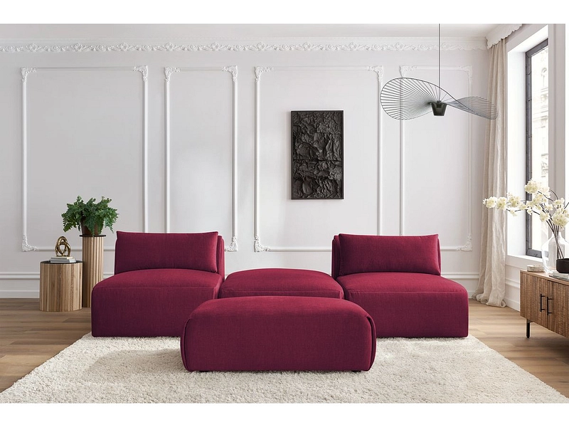 3er Sofa mit Hocker BOBOCHIC JEANNE