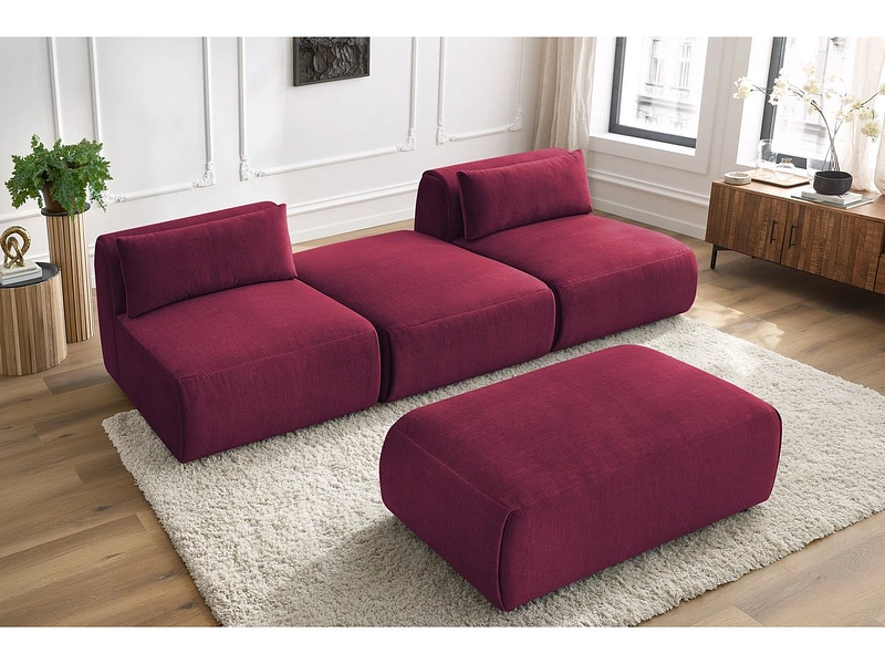 3er Sofa mit Hocker BOBOCHIC JEANNE