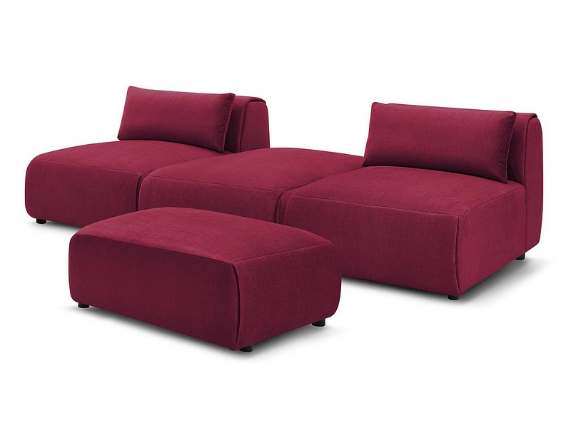 3er Sofa mit Hocker BOBOCHIC JEANNE