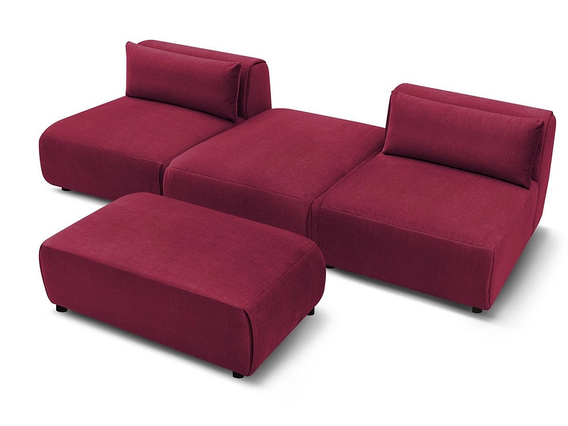 3er Sofa mit Hocker BOBOCHIC JEANNE