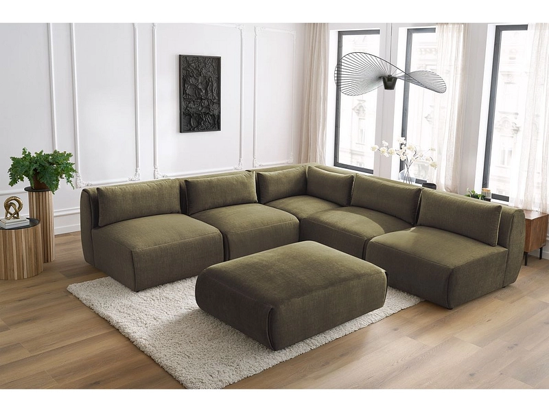 Ecksofa mit Hocker BOBOCHIC JEANNE