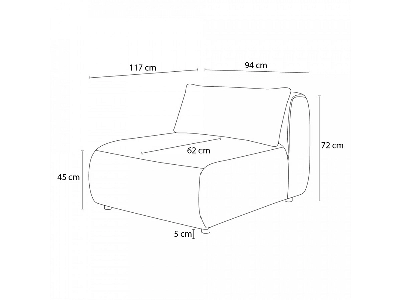 Modulare Sessel für Sofa BOBOCHIC JEANNE