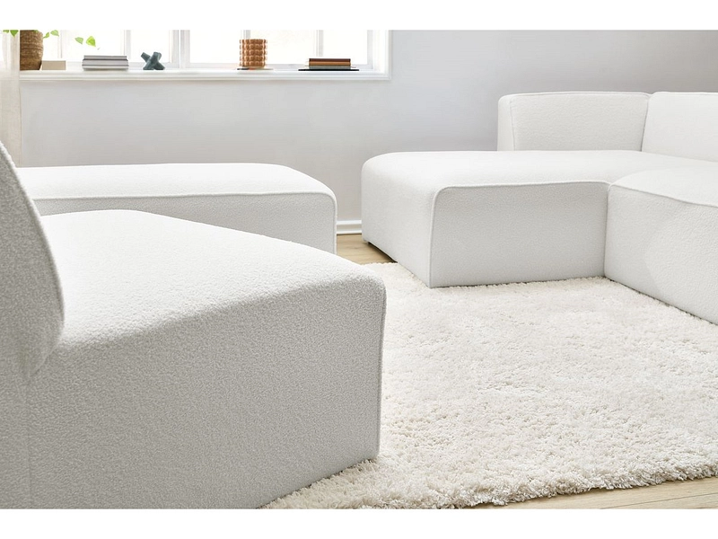 Divano ad angolo con pouf BOBOCHIC MEGEVE