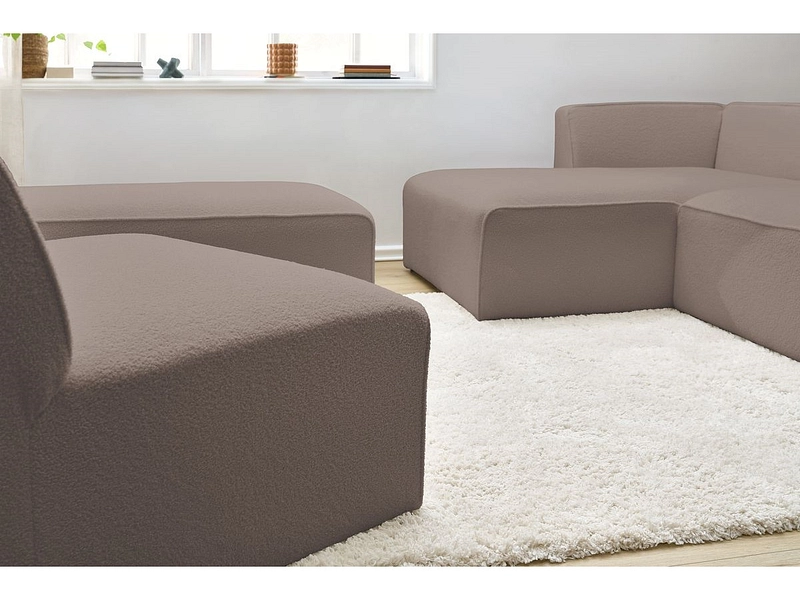 Divano ad angolo con pouf BOBOCHIC MEGEVE