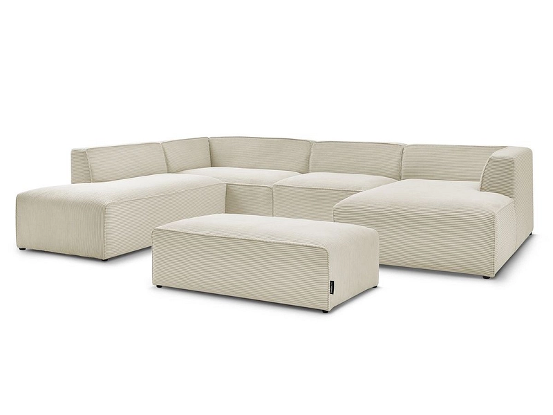 Panorama-Ecksofa mit Hocker BOBOCHIC MEGEVE