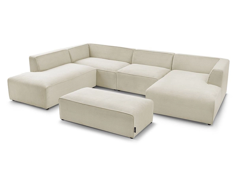 Panorama-Ecksofa mit Hocker BOBOCHIC MEGEVE