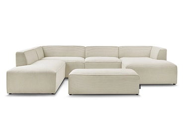 Panorama-Ecksofa mit Hocker BOBOCHIC MEGEVE