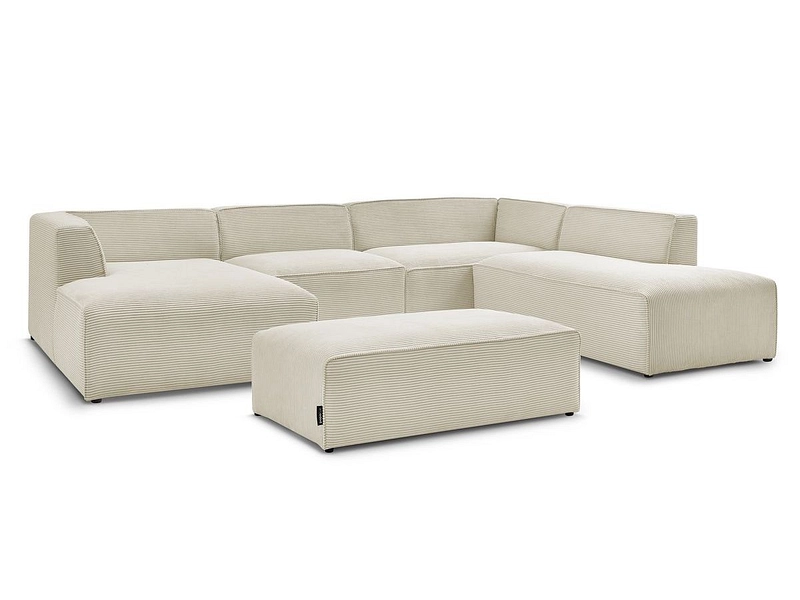 Panorama-Ecksofa mit Hocker BOBOCHIC MEGEVE