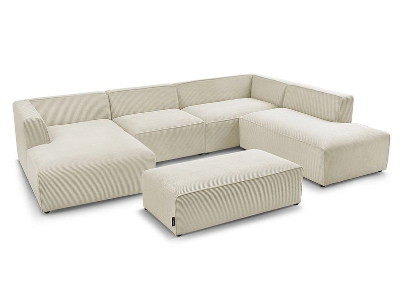 Panorama-Ecksofa mit Hocker BOBOCHIC MEGEVE