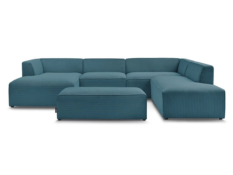 Panorama-Ecksofa mit Hocker BOBOCHIC MEGEVE