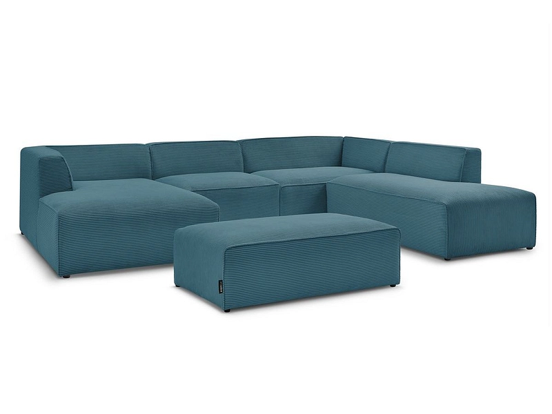 Panorama-Ecksofa mit Hocker BOBOCHIC MEGEVE