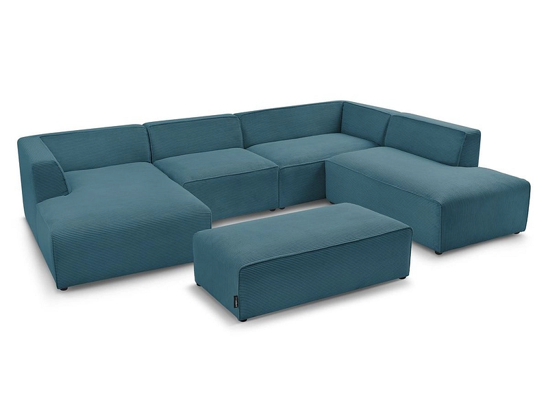 Panorama-Ecksofa mit Hocker BOBOCHIC MEGEVE