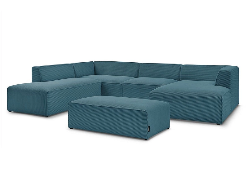 Panorama-Ecksofa mit Hocker BOBOCHIC MEGEVE