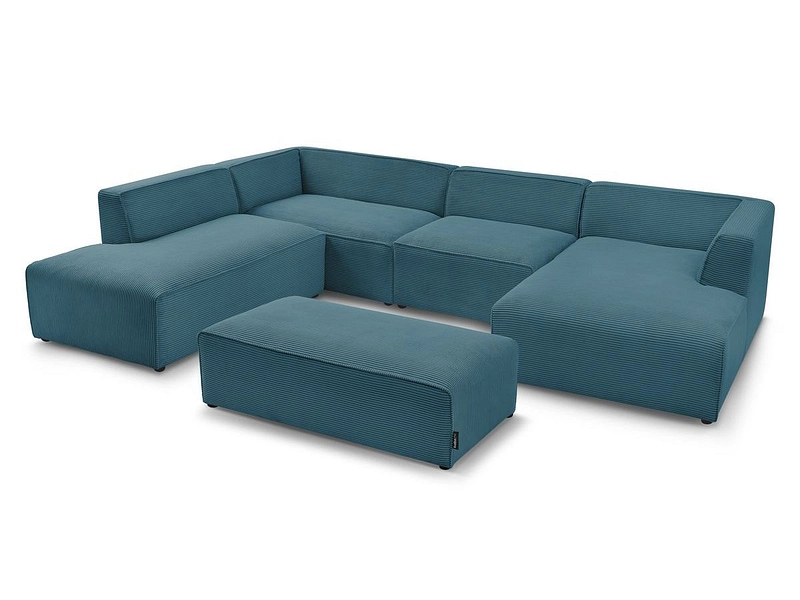 Panorama-Ecksofa mit Hocker BOBOCHIC MEGEVE