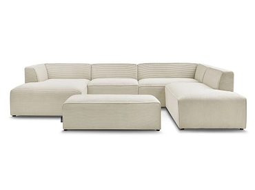 Panorama-Ecksofa mit Hocker BOBOCHIC MEGEVE