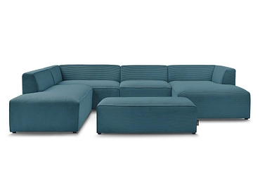 Panorama-Ecksofa mit Hocker BOBOCHIC MEGEVE