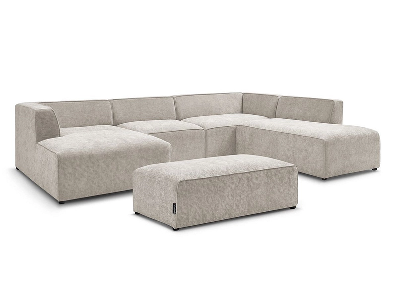 Panorama-Ecksofa mit Hocker BOBOCHIC MEGEVE