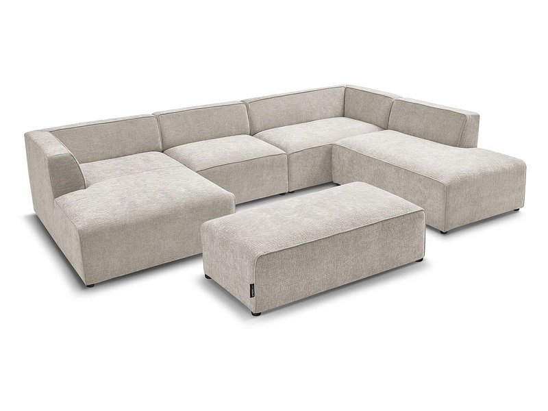 Panorama-Ecksofa mit Hocker BOBOCHIC MEGEVE