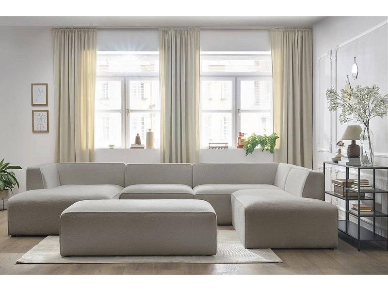 Panorama-Ecksofa mit Hocker BOBOCHIC MEGEVE