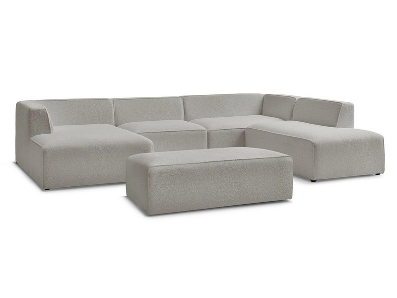 Panorama-Ecksofa mit Hocker BOBOCHIC MEGEVE