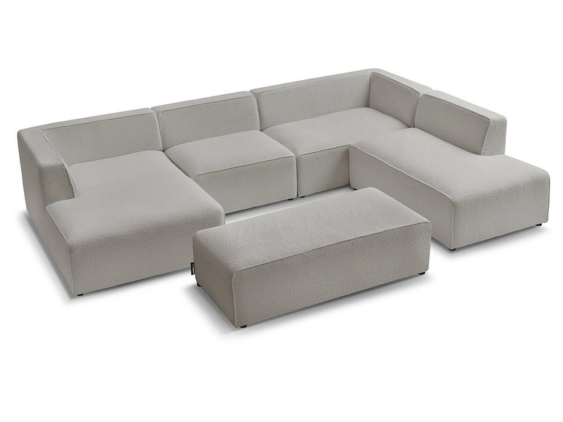 Panorama-Ecksofa mit Hocker BOBOCHIC MEGEVE