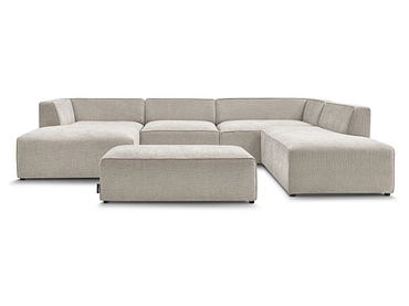 Panorama-Ecksofa mit Hocker BOBOCHIC MEGEVE