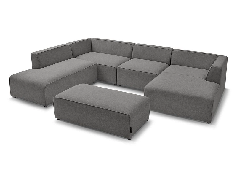 Panorama-Ecksofa mit Hocker BOBOCHIC MEGEVE