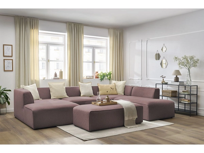 Panorama-Ecksofa mit Hocker BOBOCHIC MEGEVE